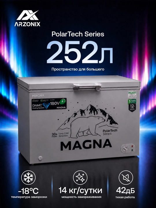 Морозильный ларь Magna MF252, объём 252 л - 