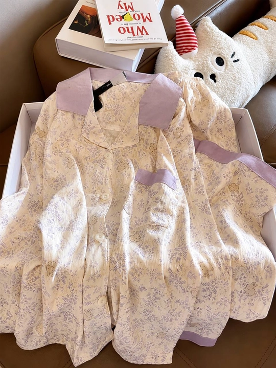 Ayollar uchun uzun yengli uzun shimli pijama – kuz, qish va bahor uchun
