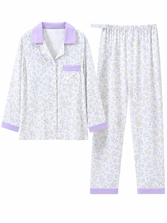 Ayollar uchun uzun yengli uzun shimli pijama – kuz, qish va bahor uchun