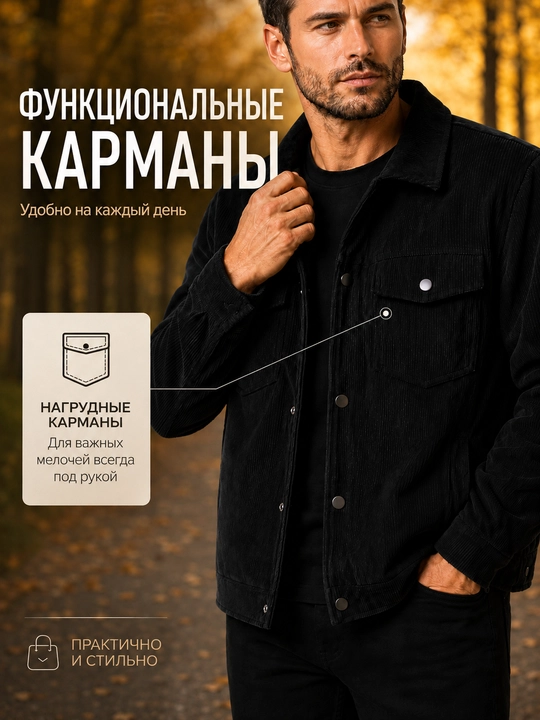 Cho‘ntakli baxmal kurtka-ko‘ylak, kuz va bahor uchun mavsumiy kundalik kurtka