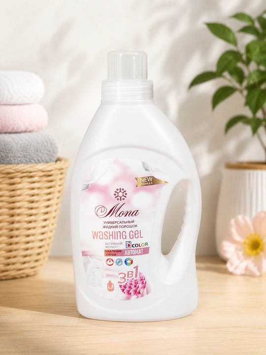 Гель для стирки Mona Washing Gel Color Automat 3 в 1, универсальный - 