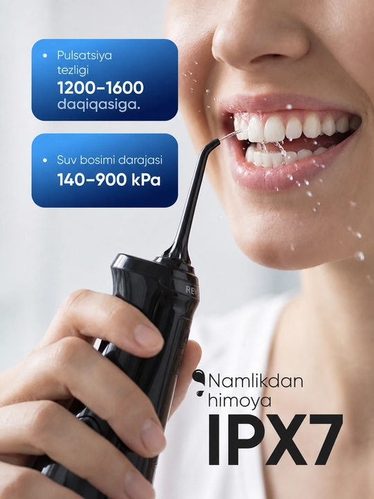 Tish irrigatori Revyline RL 220, portativ, 4 rejim, 300 ml, 900 kPa, Type-C
