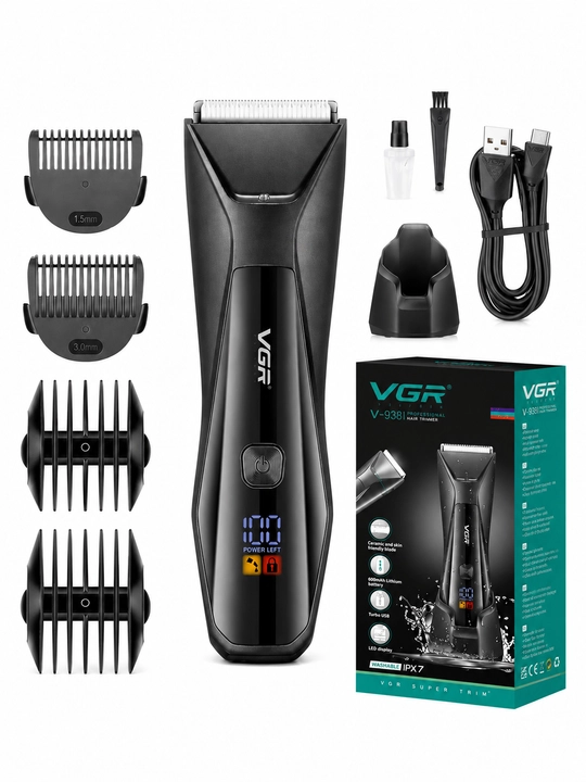 VGR V-938 elektr trimmer, soqol va soch olish mashinkasi, erkaklar uchun trimmer