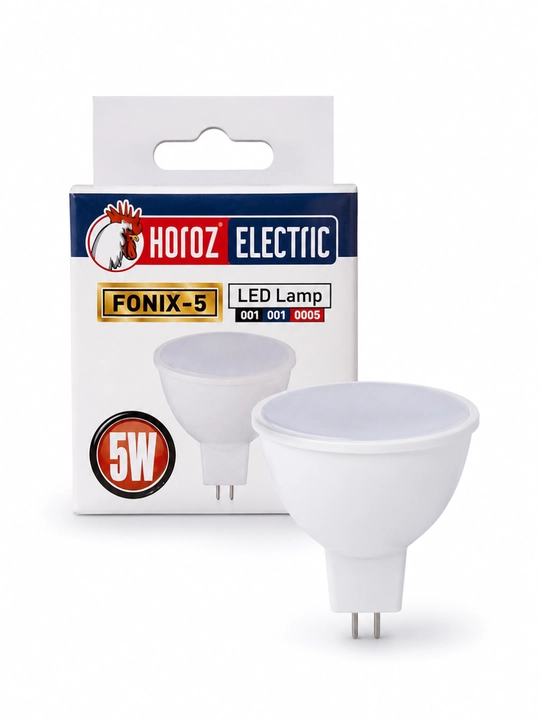 LED лампа HOROZ ELECTRIC FONIX-5, цоколь GU5.3, лампочка для точечного освещения