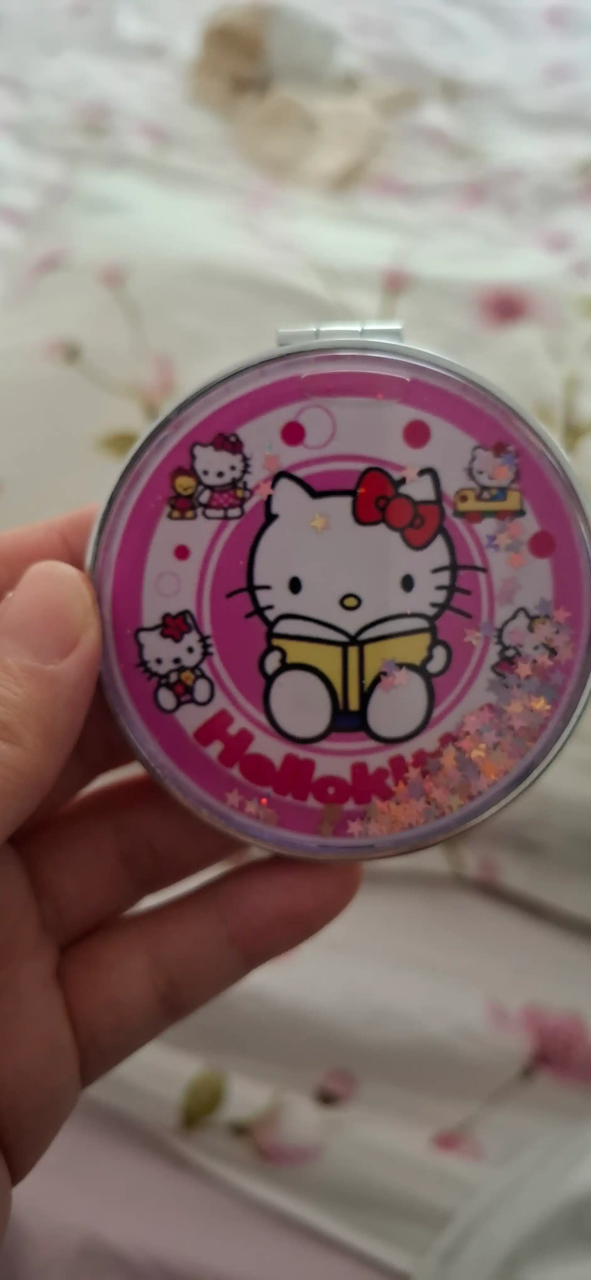 Kosmetik ko'zgu, makiyaj uchun cho'ntak oynasi, 2 tomonli, tahlanadigan