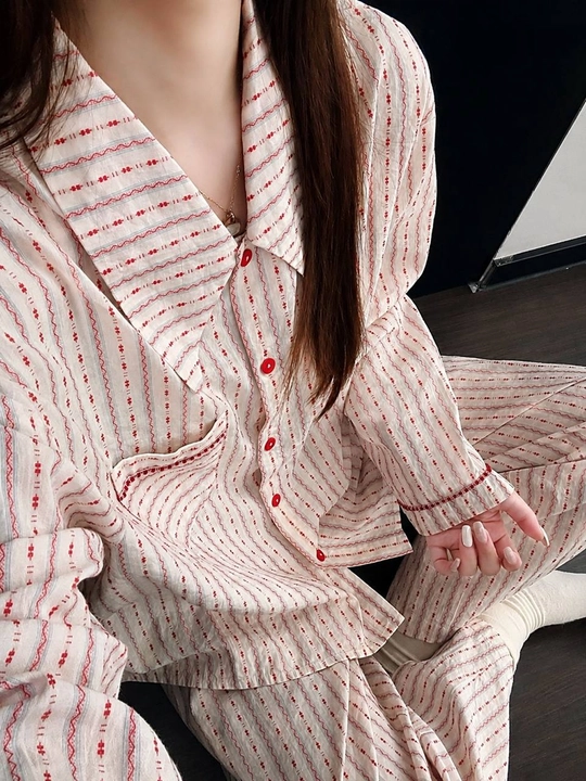 Ayollar uchun uzun yengli uzun shimli pijama – kuz, qish va bahor uchun