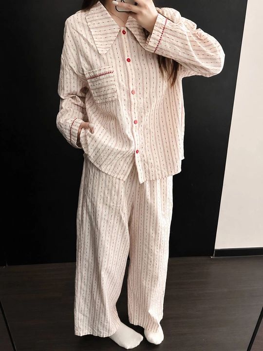 Ayollar uchun uzun yengli uzun shimli pijama – kuz, qish va bahor uchun
