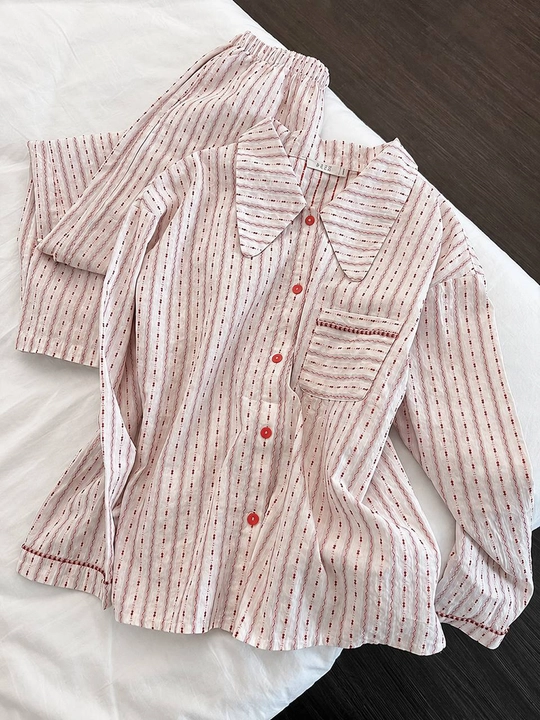 Ayollar uchun uzun yengli uzun shimli pijama – kuz, qish va bahor uchun