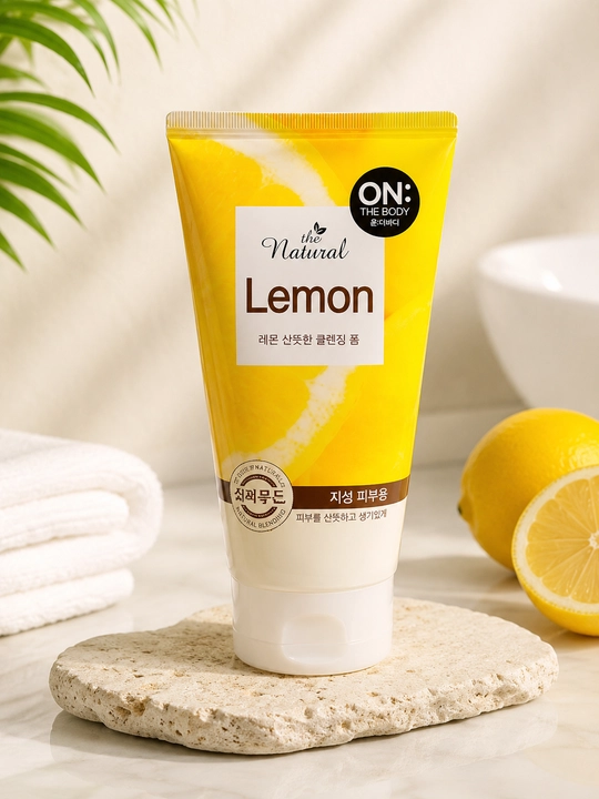 Yuz yuvish ko‘pigi ON: THE BODY The Natural Lemon yog‘li teri uchun - 