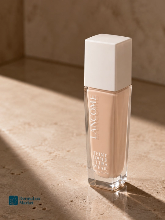 Yengil qoplamali va tabiiy yaltiroq qoplamali Lancôme Teint Idole tonal asosi, 30 ml