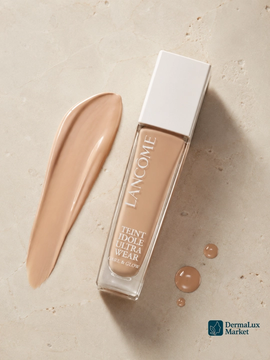 Yengil qoplamali va tabiiy yaltiroq qoplamali Lancôme Teint Idole tonal asosi, 30 ml
