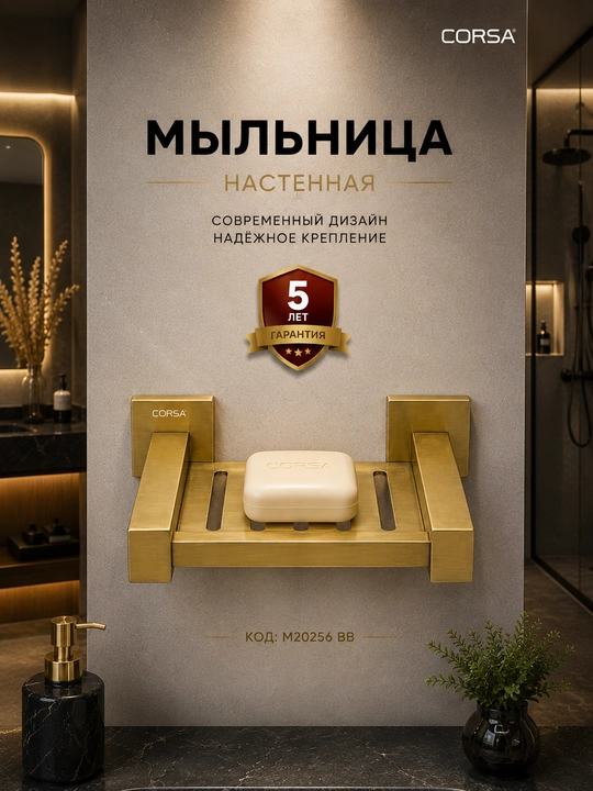 Мыльница из нержавеющей стали в 4 цветах CORSA Premium - 