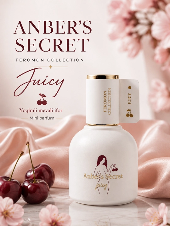 Ayollar uchun mini atir Anber’s Secret, yoqimli va nafis hid - 