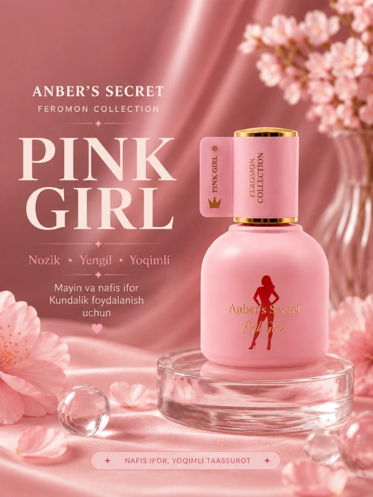 Ayollar uchun mini atir Anber’s Secret, yoqimli va nafis hid - 
