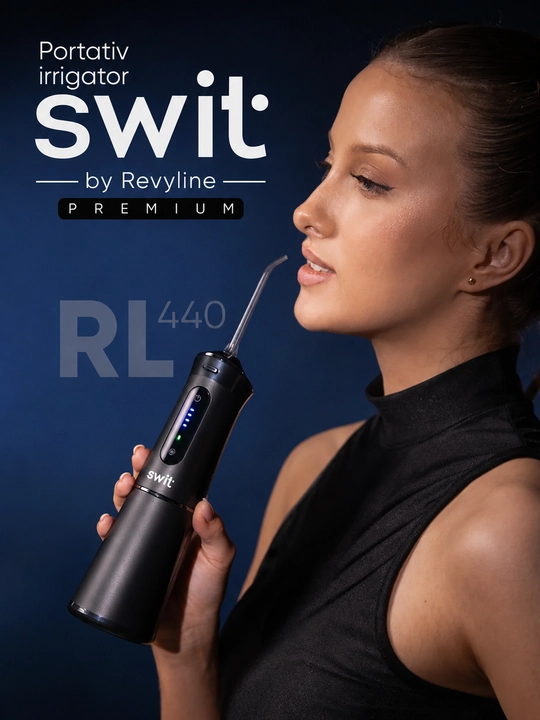 Ирригатор Revyline RL 640, подарочный набор с электрической зубной щеткой Cloud Dancer