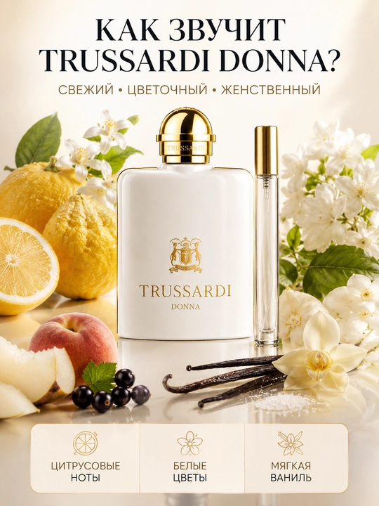Ayollar atiri Donna Trussardi 2011, parfumeriya, ayollar atirlari probnik 5 ml, 10 ml
