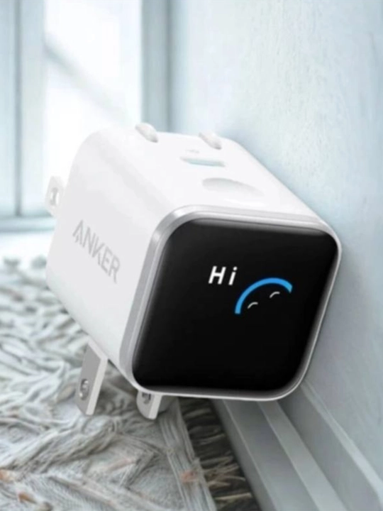 Умный AI-адаптер ANKER 45W с дисплеем, определяет модель телефона, быстрая зарядка - 