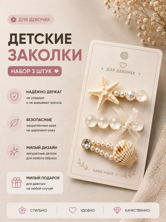 Заколки для волос, для женщин и девочек, украшения на каждый день, для школы и работы