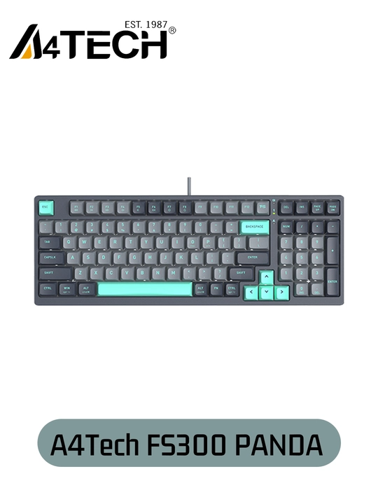 Проводная механическая клавиатура A4Tech Fstyler FS300 Panda, RGB-подсветка, USB - 