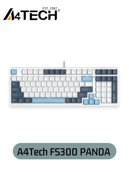 Проводная механическая клавиатура A4Tech Fstyler FS300 Panda, RGB-подсветка, USB - 