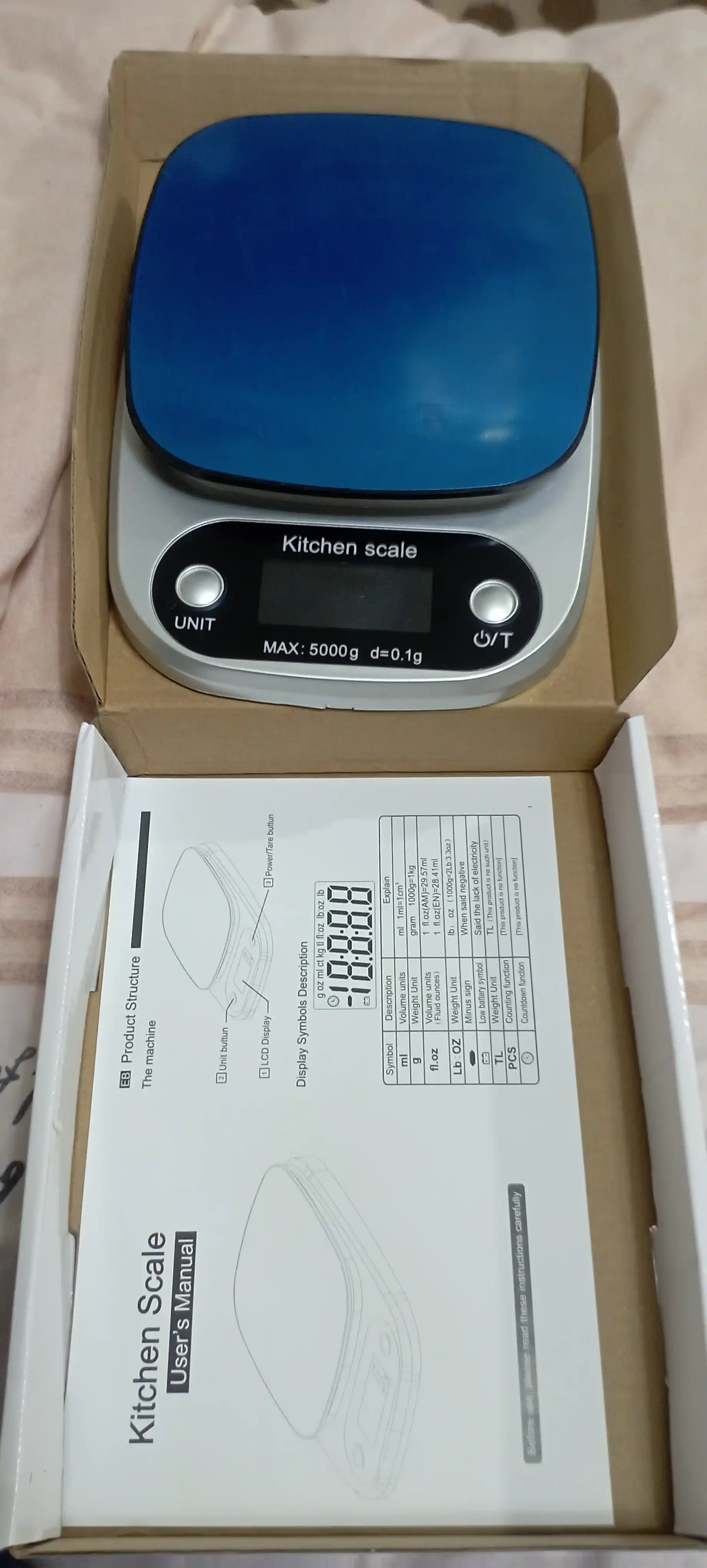 Tarozilash funksiyasiga ega bo‘lgan oshxona elektron stol tarozilari