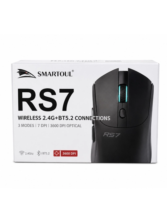 Smailwolf RS7 simsiz o‘yin sichqonchasi, 20000 DPI, 2.4G, Bluetooth