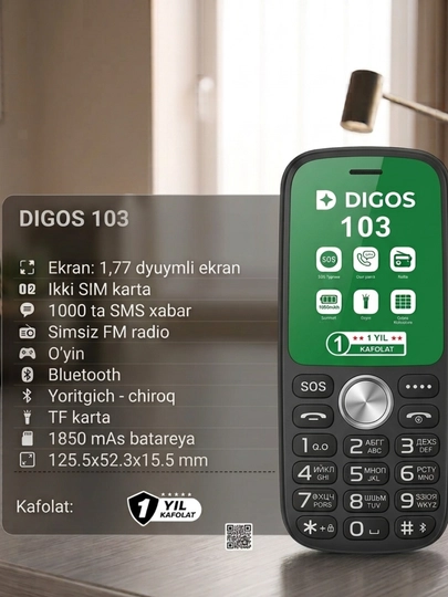DIGOS 103 tugmali telefon