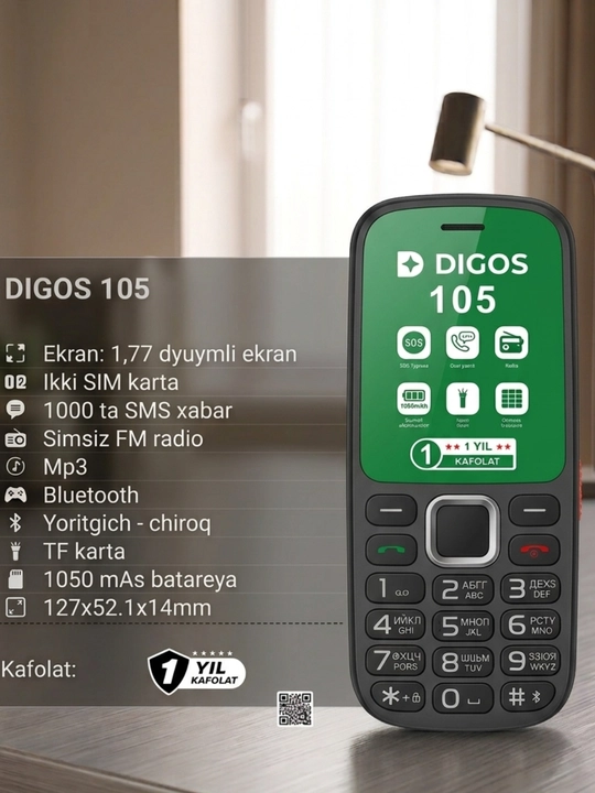 DIGOS 105 tugmali telefon - 