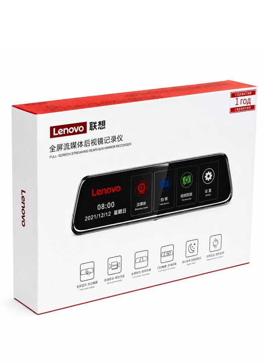 Lenovo videoregistrator-oyna, sensorli ekran va orqa kamerali avtomobil uchun - 