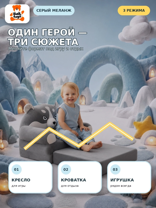 Мягкое кресло, детский диван, детская сидушка, Стич, Хелло Китти, Микки Маус, Авакадо