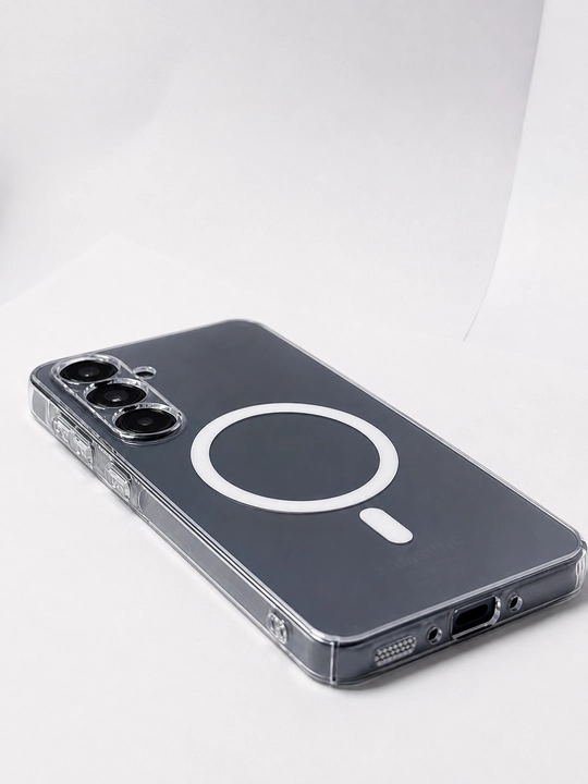 Прозрачный чехол для Samsung (Galaxy 21-26 S/Ultra) и (A15/16/17/35/36/37/52) с MagSafe, PC