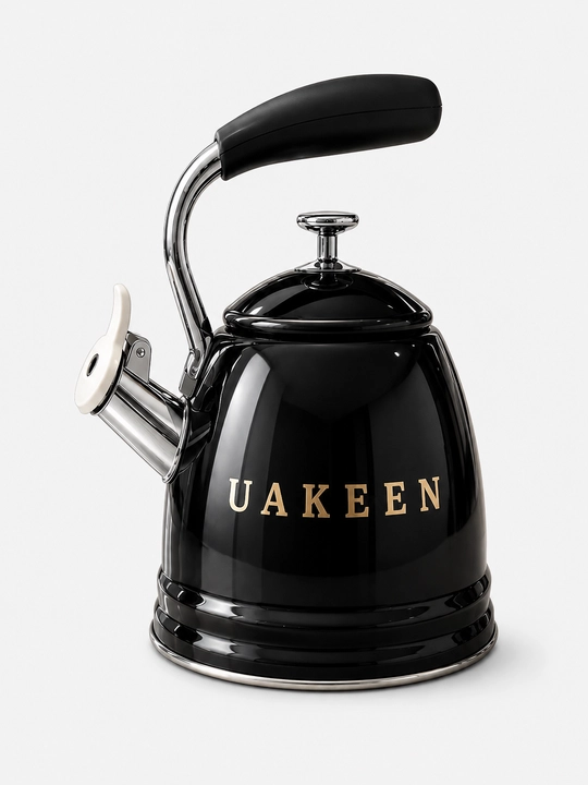 Чайник UAKEEN 3,5 свистком, газовый чайник, для газовой и индукционной плиты, кремовый