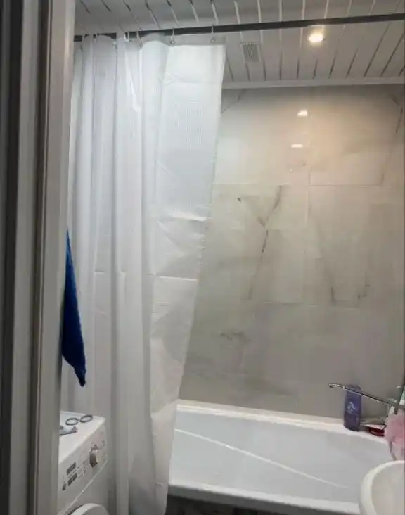 Штора для ванной комнаты и душа, плотная, водоотталкивающая, тканевая, полиэстер, 180x180