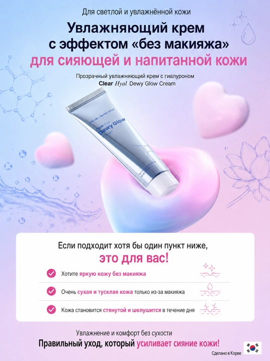 THE LAB by BLANC DOUX Крем Dewy Glow, гиалурон, бетаин, PHA, увлажнение, сияние, 50 мл