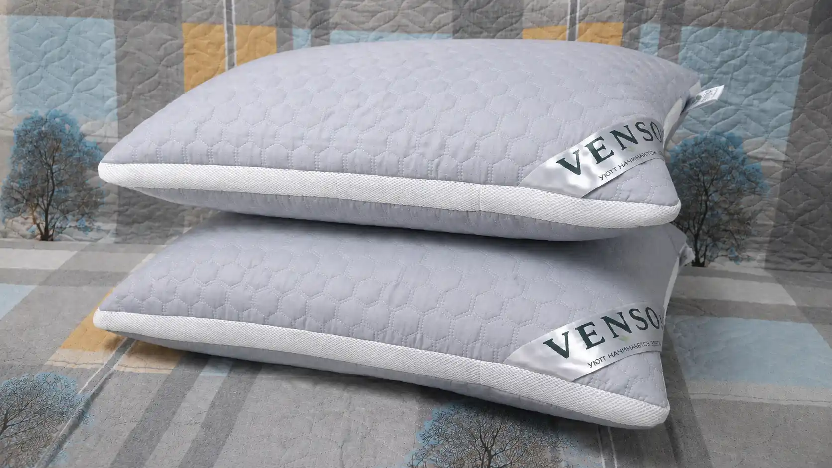 Venso Texture 50×70 sm o‘lchamli uyqu yostig‘i, gipoallergen, kattalar uchun