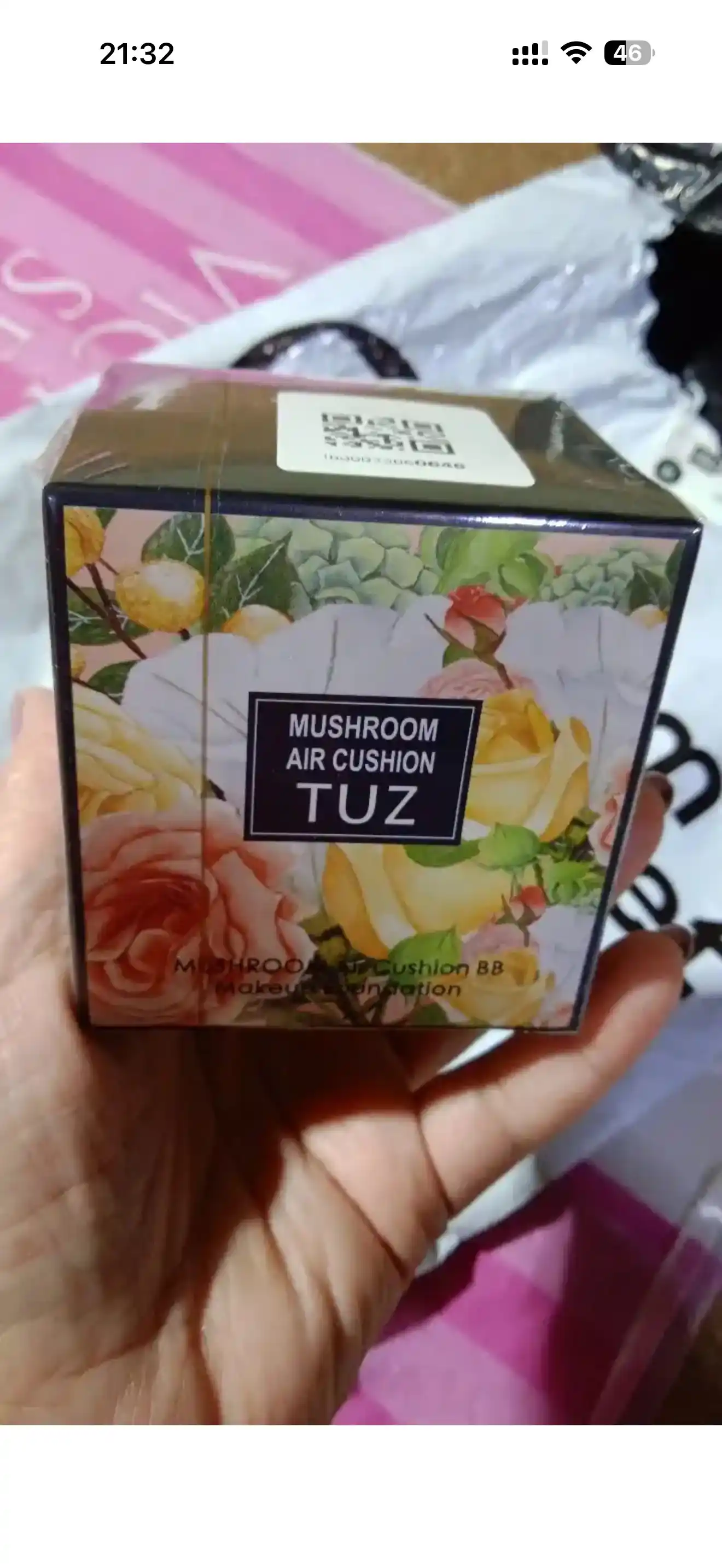 Tonal BB krem kushon TUZ Mushroom Air Cushion, yuz uchun, upa, namlovchi, 12 g