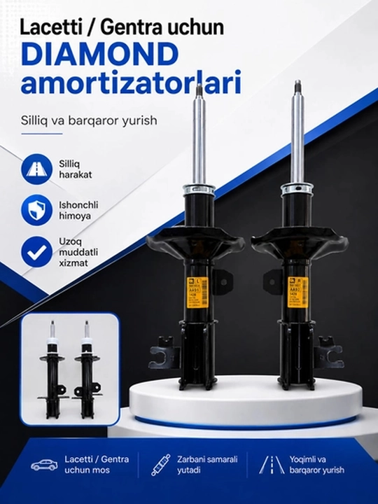 DIAMOND amortizatorlari Lacetti va Gentra uchun old va orqa osma uchun avtomobil detallari