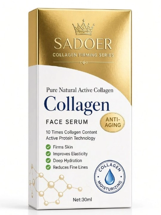 Yuz uchun zardob SADOER Collagen, yoshartiruvchi, 30 ml - 