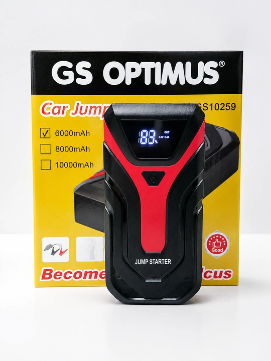 GS OPTIMUS avtomobil starter va power bank, 6000, 8000, 10000 mAh