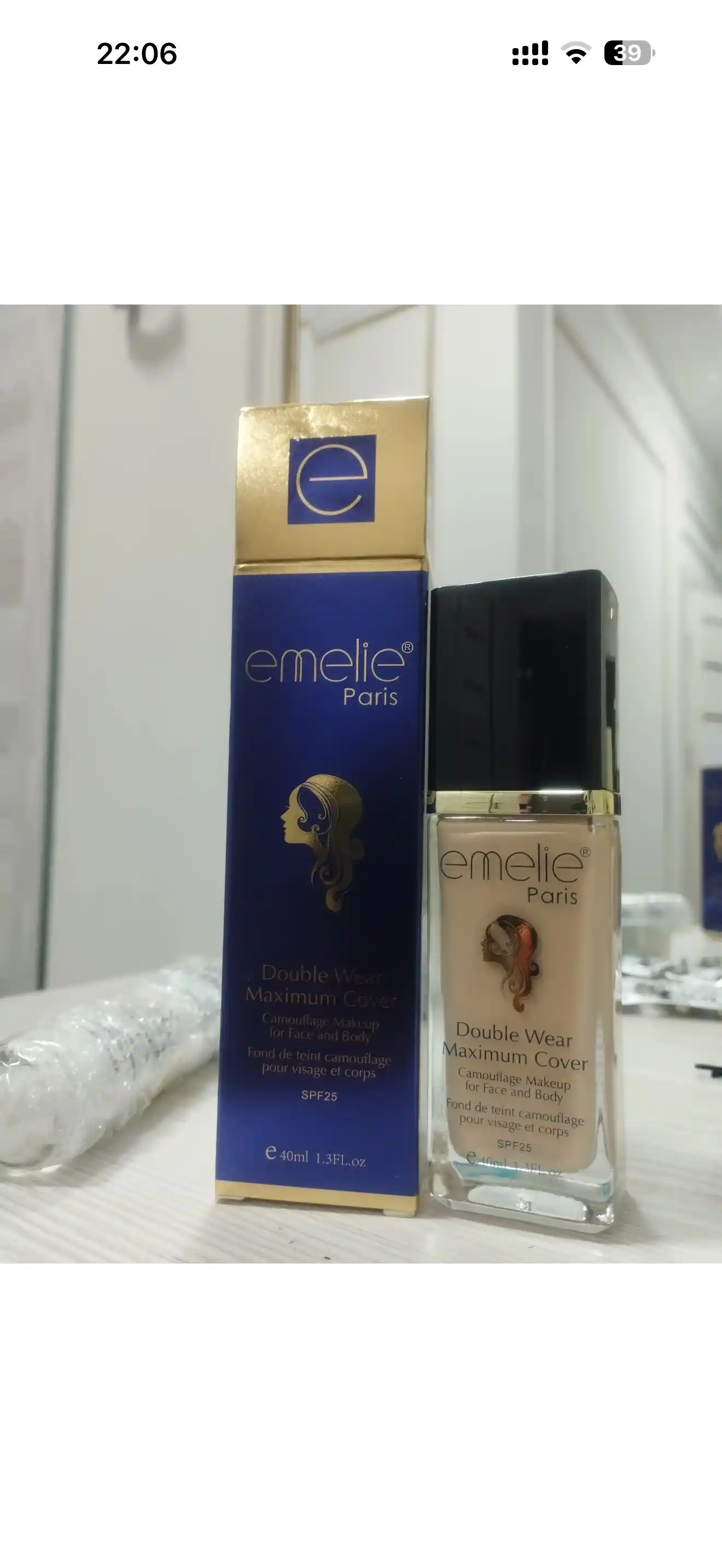 Tonal krem yuz uchun Еmelie spf 25, namlovchi, mat rangi, 40 ml 1. 3fl, item no: e-103