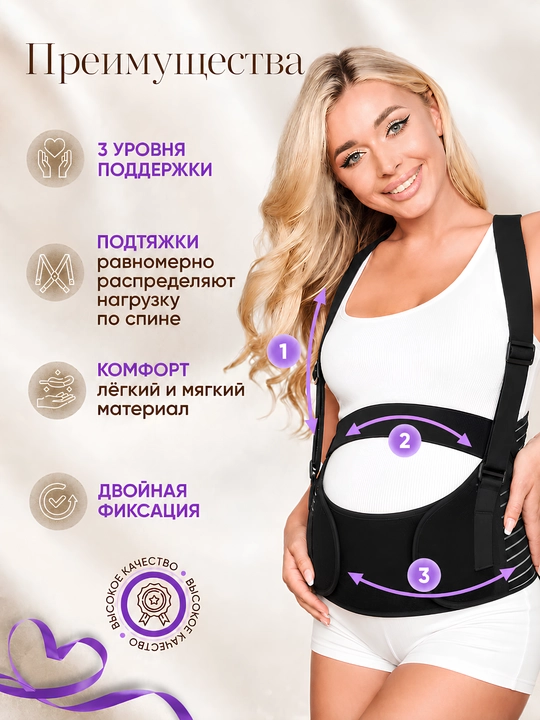 Бандаж для беременных, универсальный дородовой пояс-корсет, 4 в 1, для женщин
