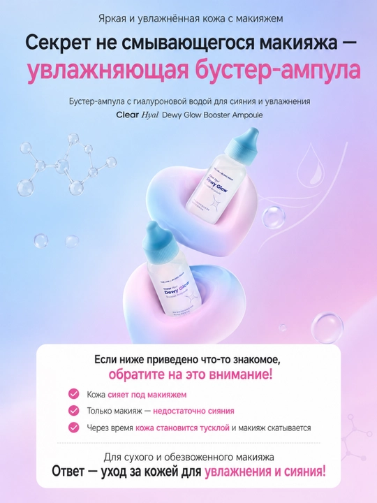 THE LAB by BLANC DOUX Ампула Dewy Glow, гиалурон, бетаин, PHA, увлажнение, сияние, 30 мл