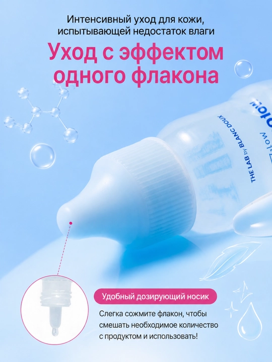 THE LAB by BLANC DOUX Ампула Dewy Glow, гиалурон, бетаин, PHA, увлажнение, сияние, 30 мл