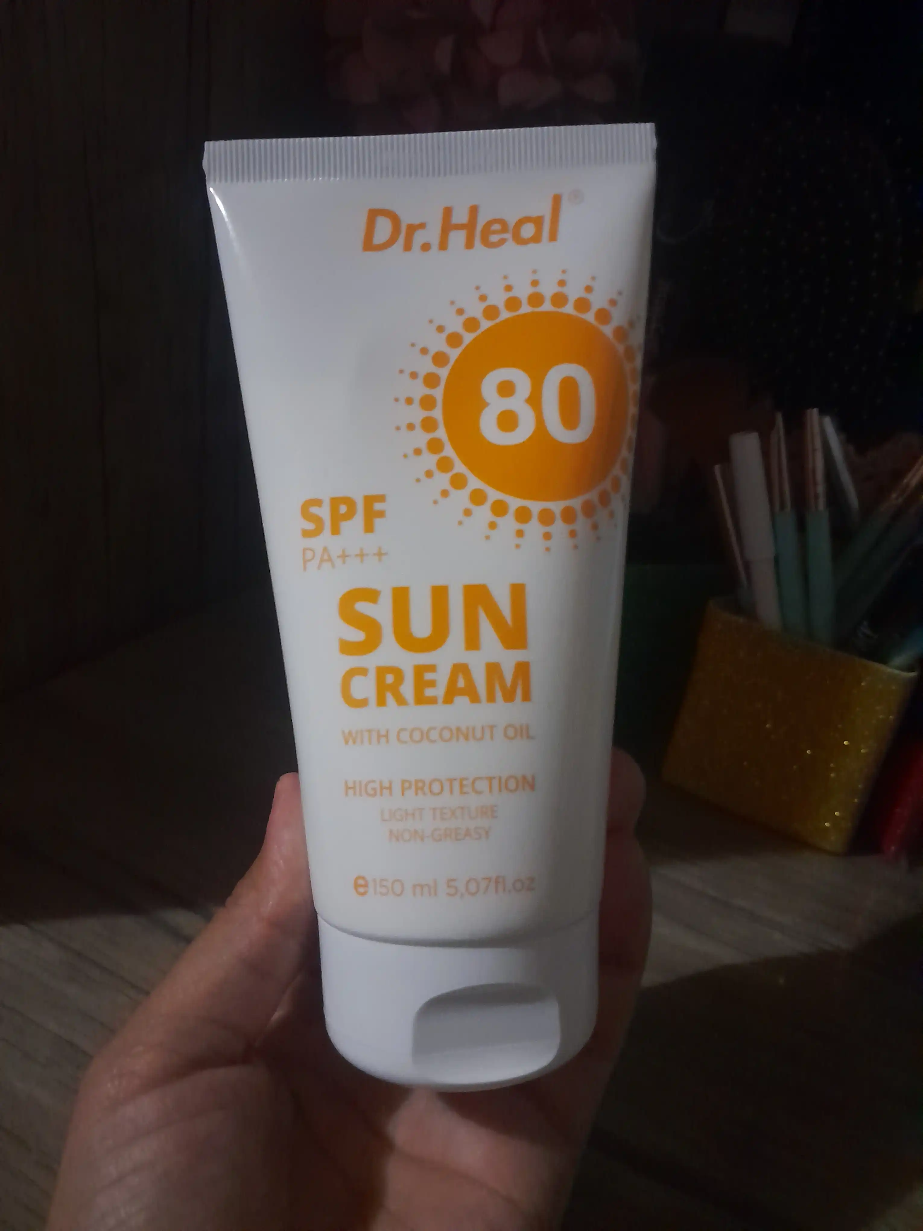 Крем солнцезащитный Dr Heal SPF 80 PA+++, кокосовое масло и витамин Е, 150 мл