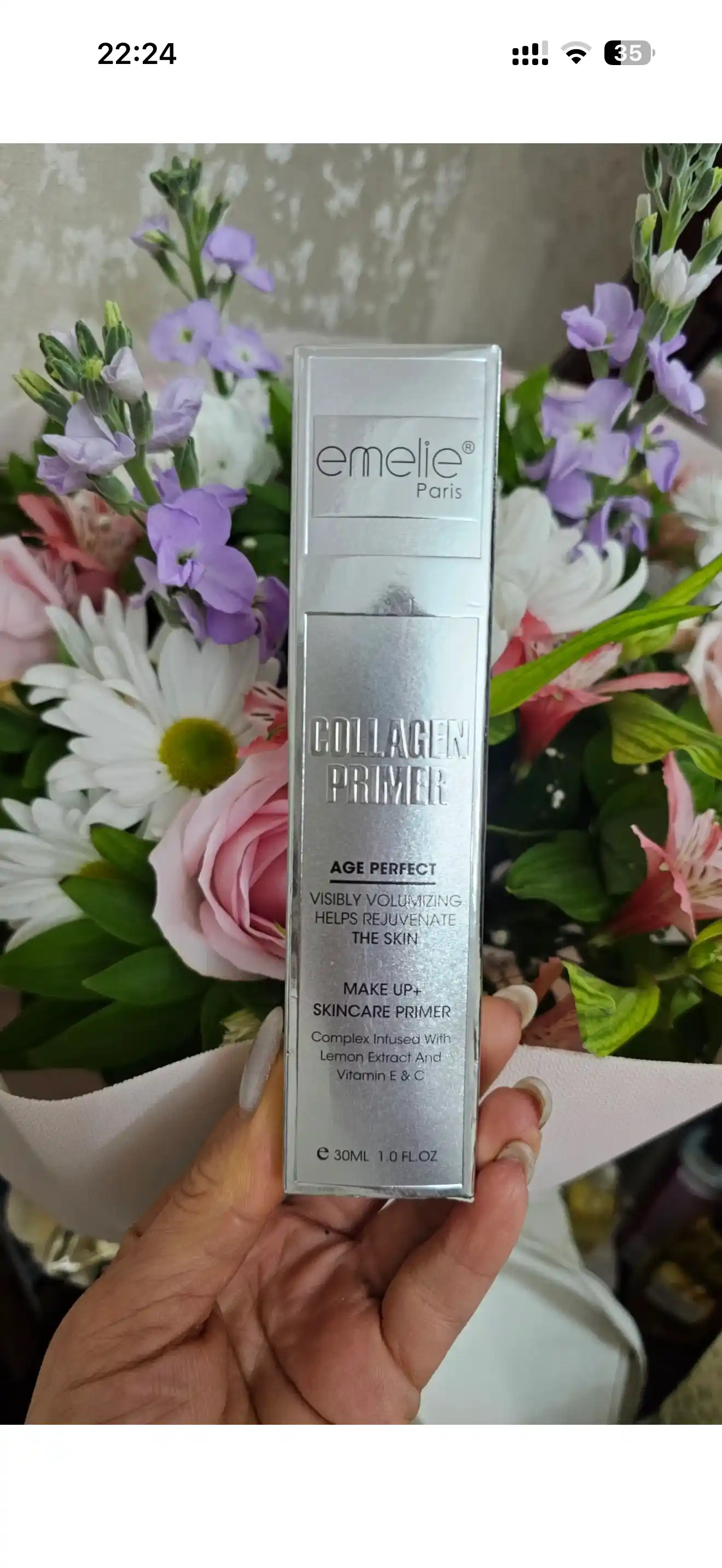 Основа под макияж EMELIE 24K GOLD, база под макияж для лица, праймер, тональная основа, 30 г