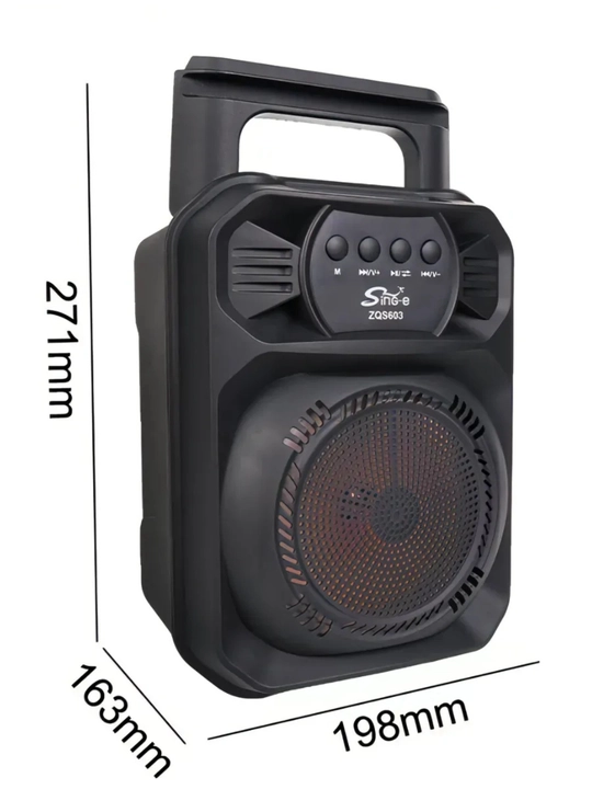 Портативная колонка Sing-e ZQS603 с проводным микрофоном блютуз колонка с RGB подсветкой