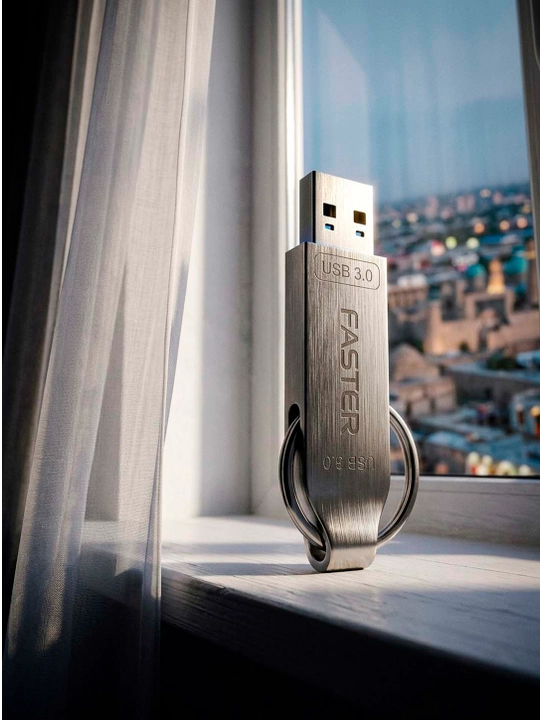Флешка Faster Metal USB 3.0, 1ГБ, 2ГБ, 4ГБ, 16ГБ, 32ГБ, 64ГБ