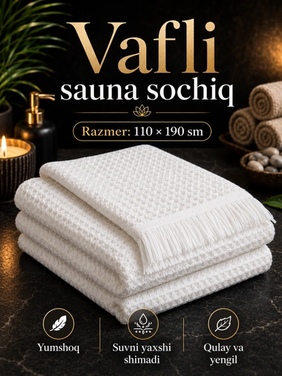 Вафельное полотенце, для сауны и бани, большое, мягкое и впитывающее