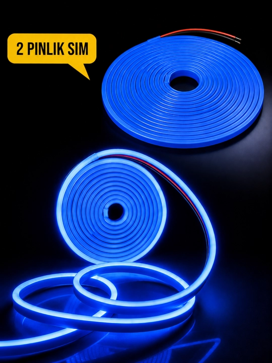 12V LED Neon Lentasi 5M, IP65/120-led Namga chidamli, reklama belgilari va bezatish uchun