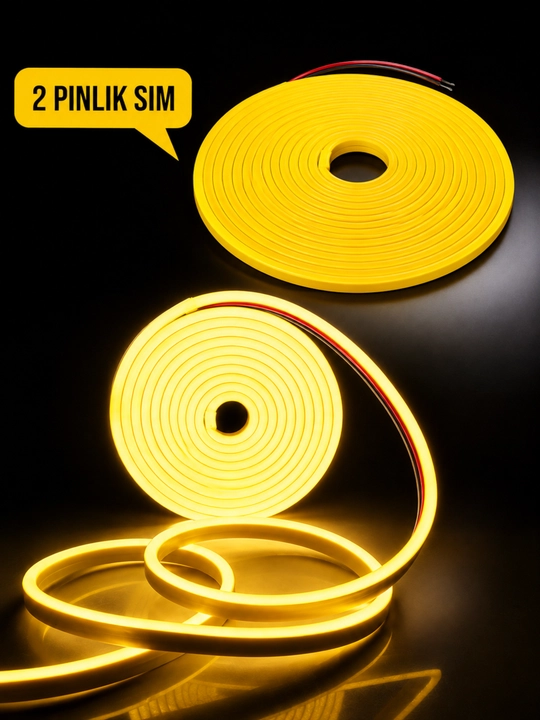 12V LED Neon Lentasi 5M, IP65/120-led Namga chidamli, reklama belgilari va bezatish uchun